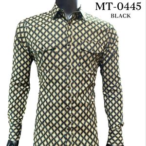 Men's Snap Pockets Printed Shirt
